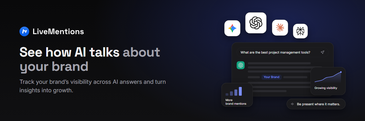 Email header, dark version