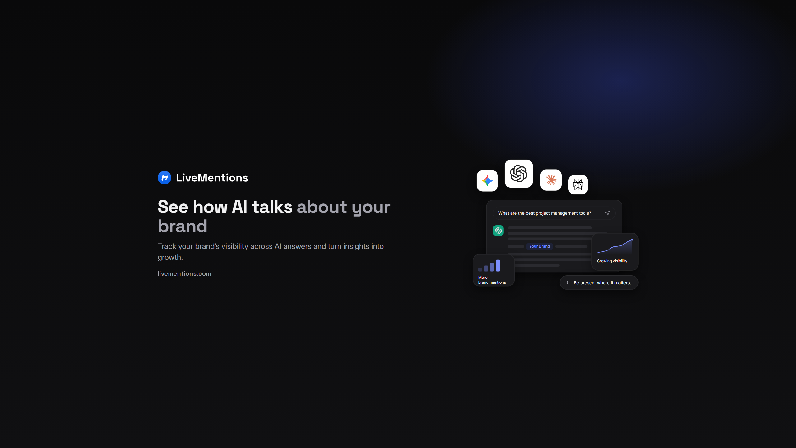 YouTube channel banner, dark version